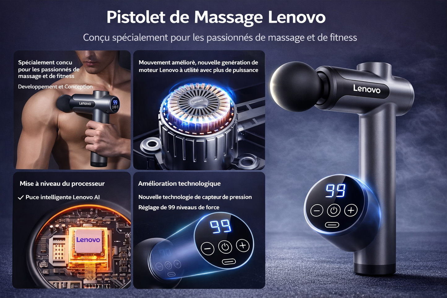 Pistolet de Massage – Récupération rapide, performance maximale